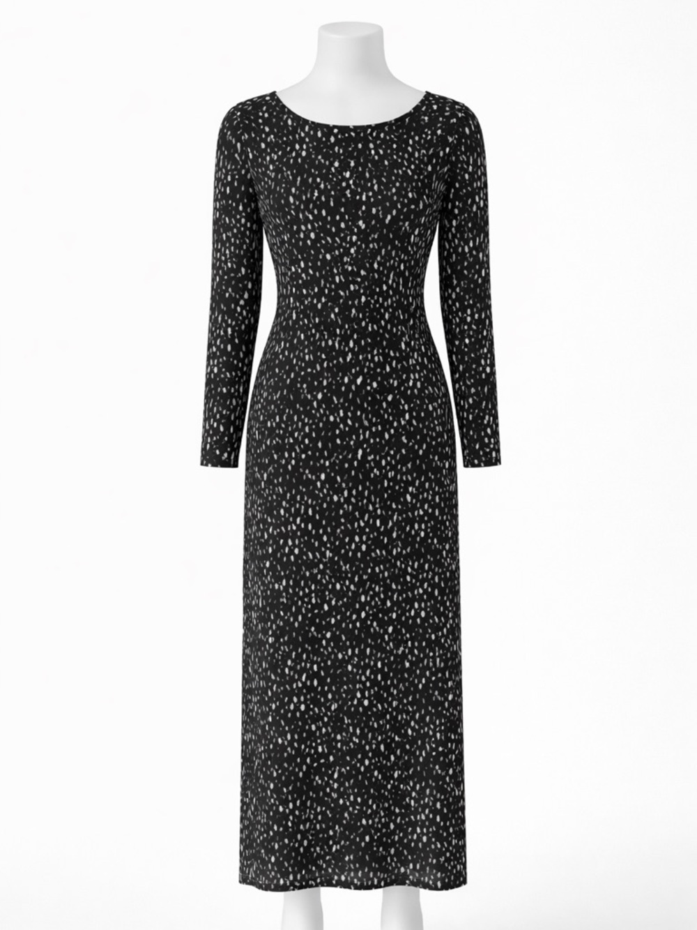 Rachel Zoe Black and White Long Sleeve Dress
